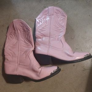 Free** Pink cowgirl boots size 1